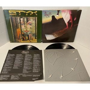 Lot Of 2 Styx LP’s- The Grand Illusion 1977 SP4637/Cornerstone 1969 SD8236